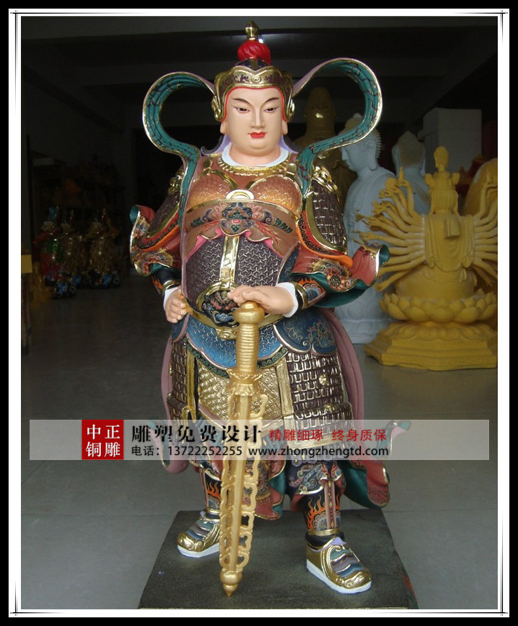 鑄銅韋陀菩薩像