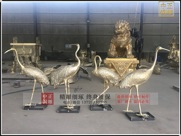 鑄銅鶴雕塑