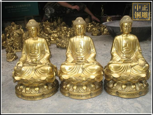 供應銅雕三寶佛