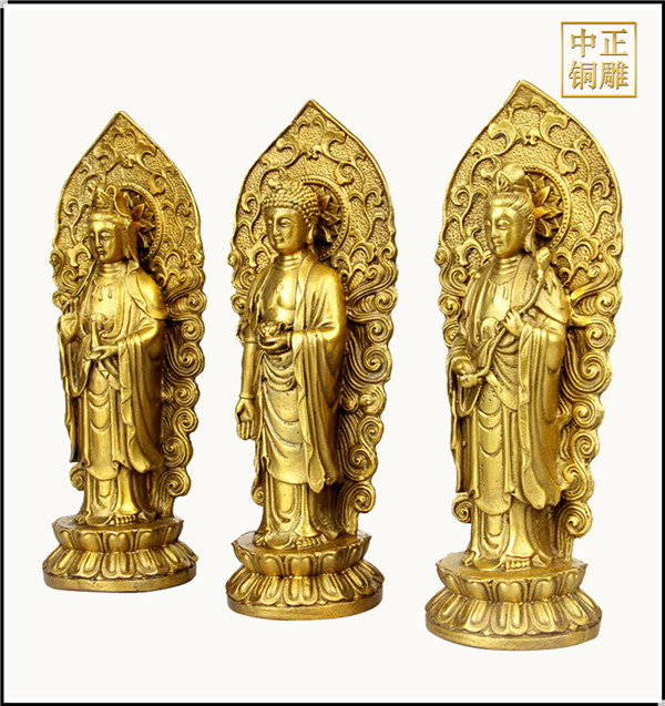 黃銅西方三圣銅像