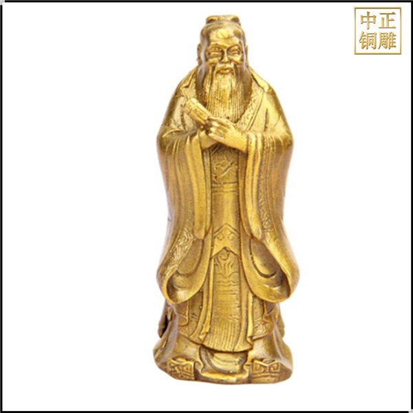 銅孔子雕像擺件