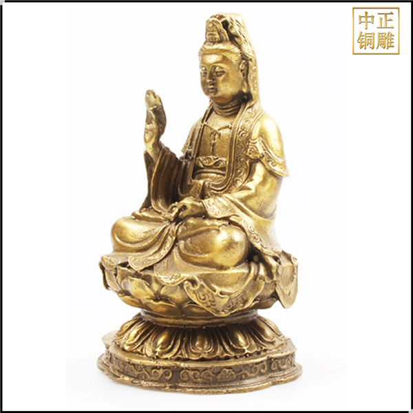 蓮花底座銅觀音