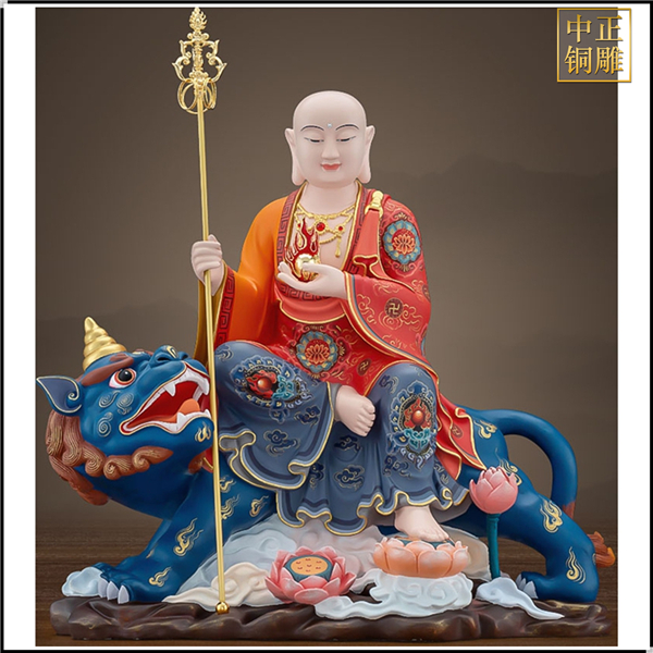 七步蓮地藏菩薩銅像