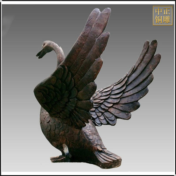 室外銅天鵝擺件