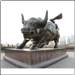 公園銅牛雕塑擺件