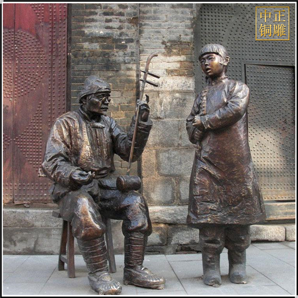 古代拉二胡人物銅雕塑.jpg 古代拉二胡人物銅雕塑.jpg