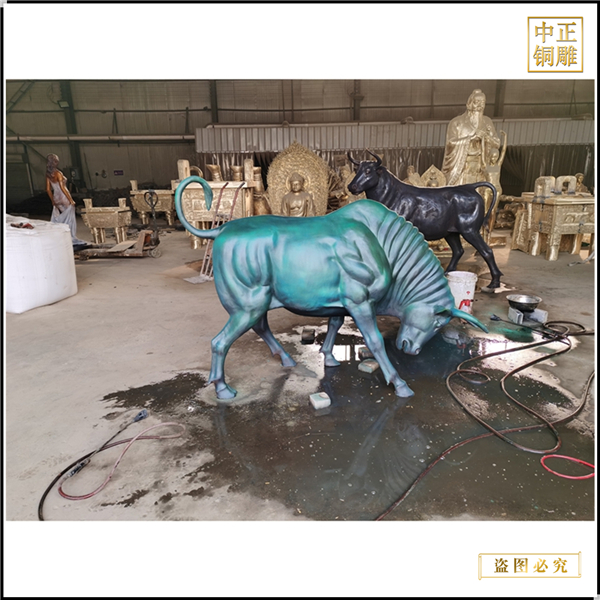 工廠批發純銅牛擺件