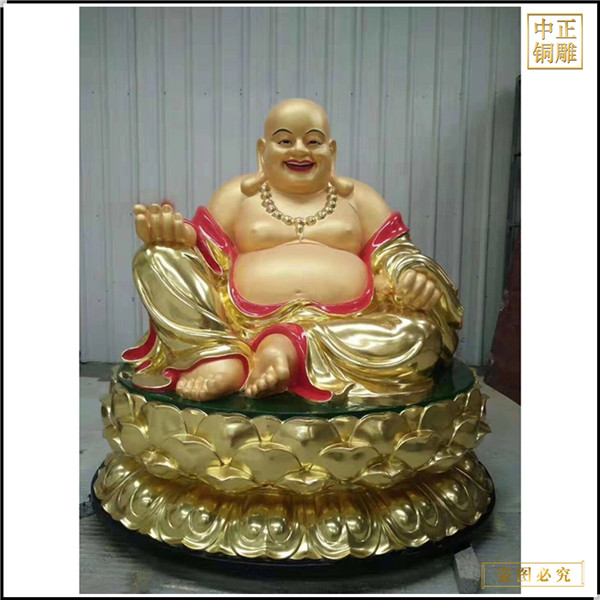 2米大肚彌勒佛銅像定做