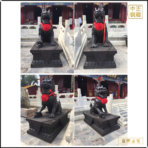 現貨供應1米銅麒麟擺件