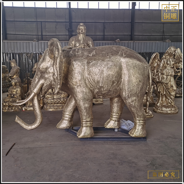 鑄銅企業門口銅大象