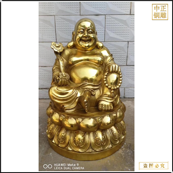 大肚彌勒佛銅像