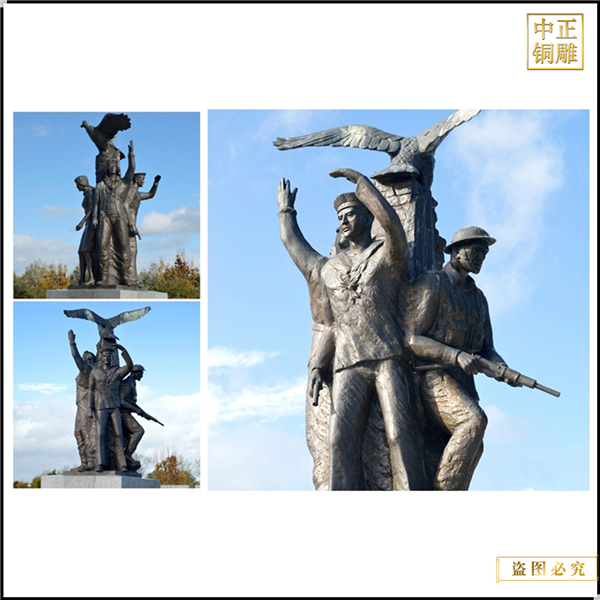 室外大型園林人物雕塑鑄造