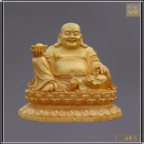 坐像彌勒佛銅像