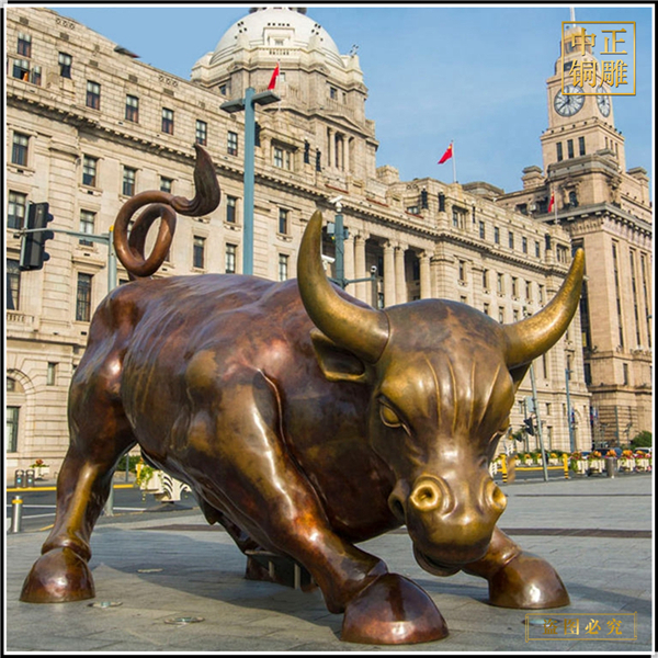 景觀小銅牛雕塑