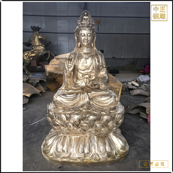 供應觀音坐蓮花佛像