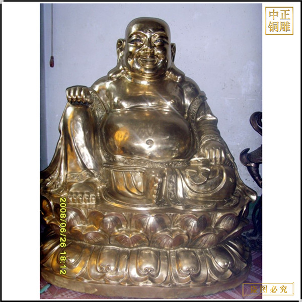 寺廟彌勒佛銅像