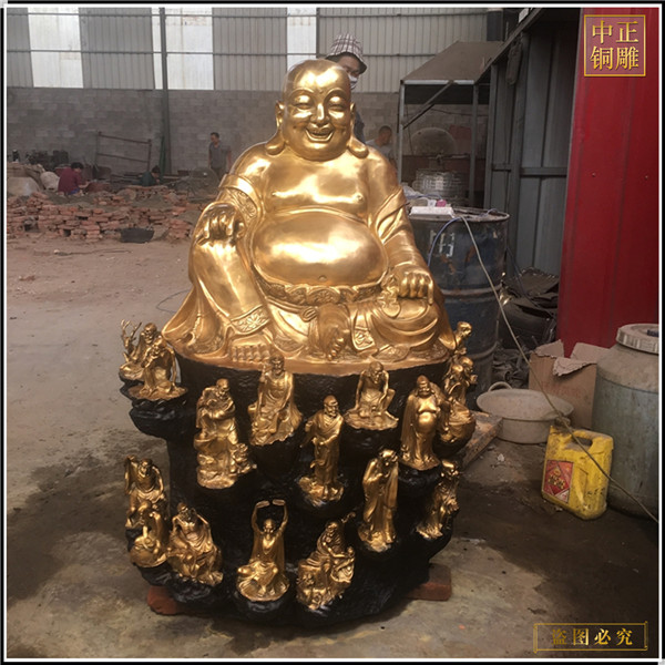 寺廟彌勒佛銅像定做
