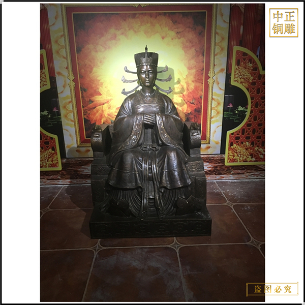 古代后妃人物銅雕塑