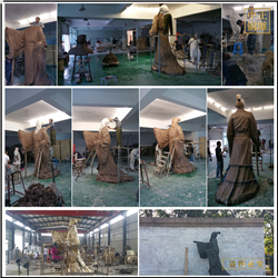 大型景觀(guān)人物雕塑鑄造
