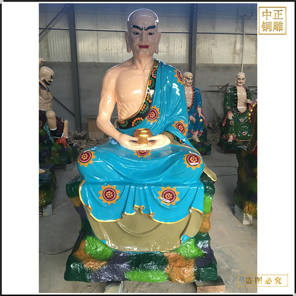 銅十八羅漢雕塑擺件