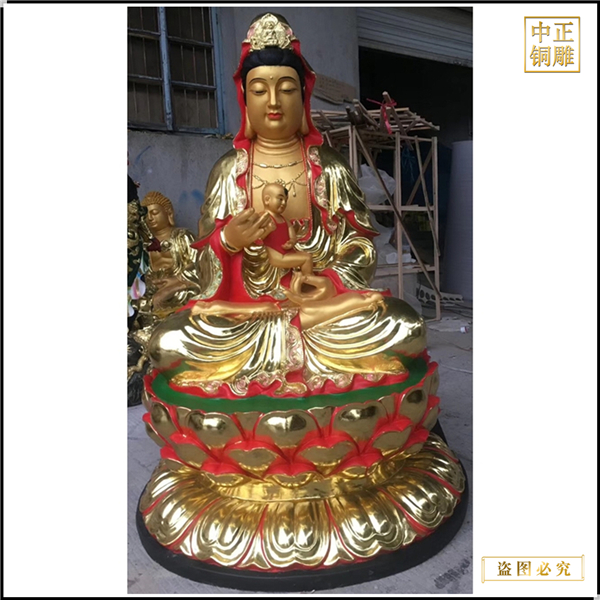 大型坐像銅雕觀音銅像