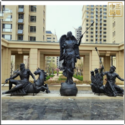 歐式小區人物銅雕塑