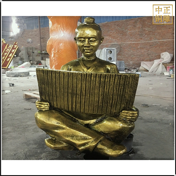 校園景觀讀書人物雕塑