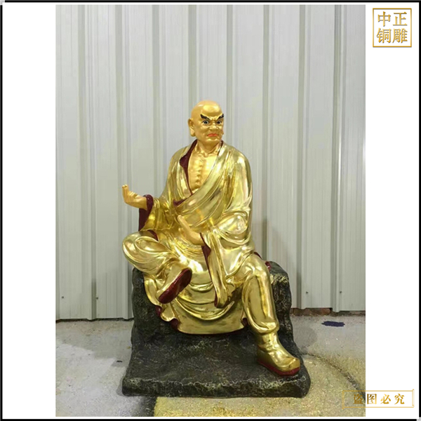 十八羅漢寺廟銅雕塑