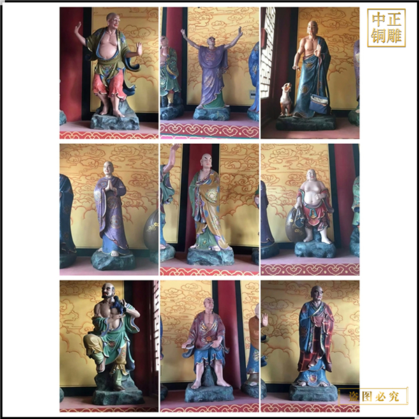 批發(fā)純銅十八羅漢佛像