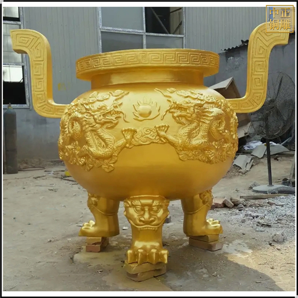 黃銅圓形銅香爐定制