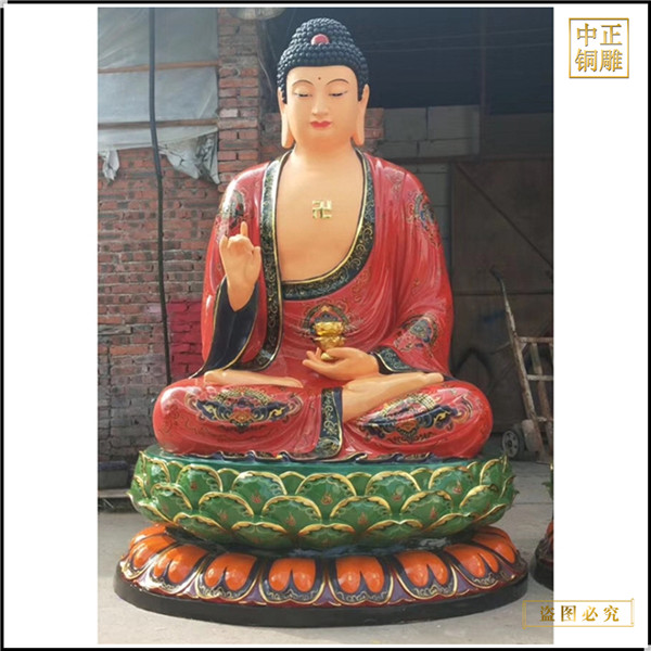 彩繪釋迦牟尼佛銅佛像制作
