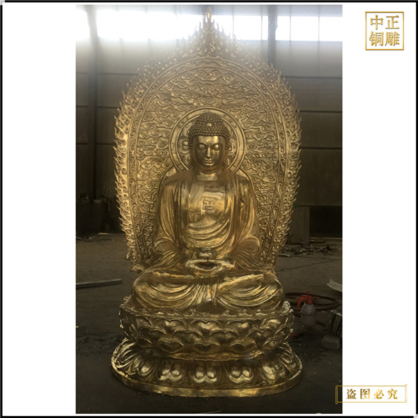 寺廟鑄銅釋迦牟尼佛像鑄造