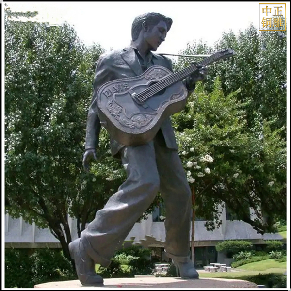 廣場彈小提琴人物雕塑